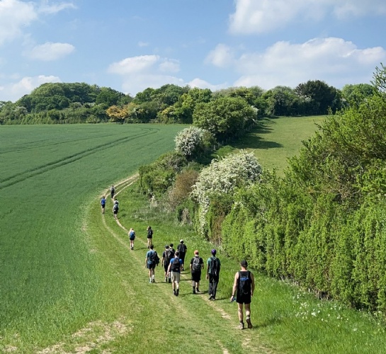 Oratory 6th Form's charity walk along The Ridgeway